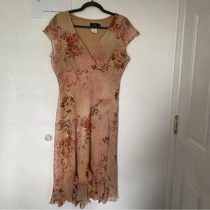 CDC vintage floral flowy dress y2k whimsical fairycore ethereal